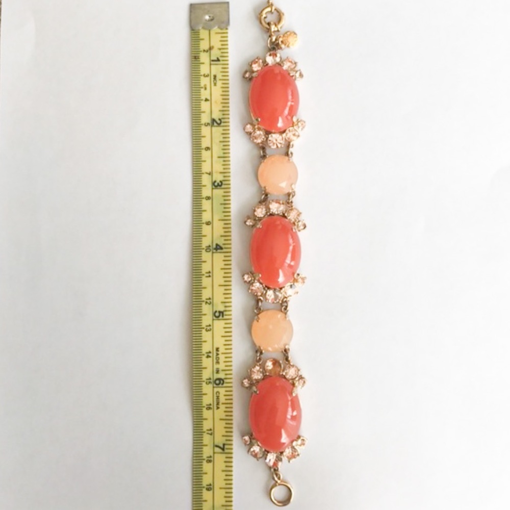J.Crew Women’s Orange Cabochon Fan Bracelet - Picture 4 of 4